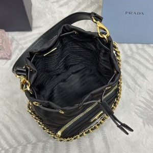Replica Prada Black Re-Nylon Bucket Bag - premium-grade designer purse dupe