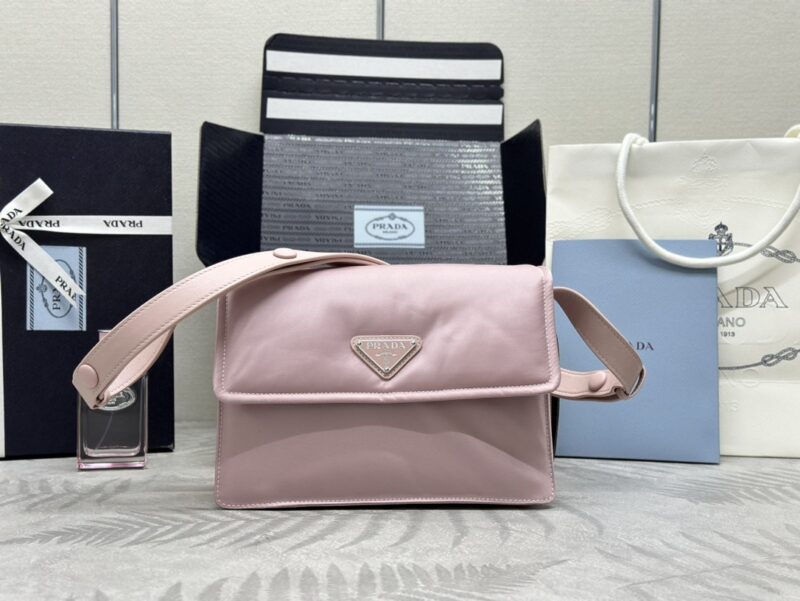 Replica Prada Re-Nylon Shoulder Bag Pink - high-accuracy replica luxury purse