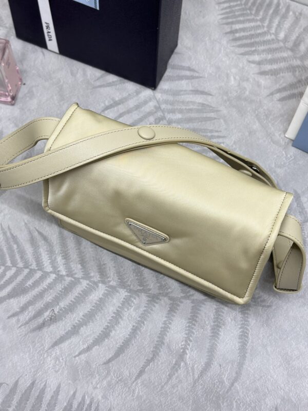 Replica Prada Re-Nylon Shoulder Bag Milk Tea - high-accuracy replica luxury purse