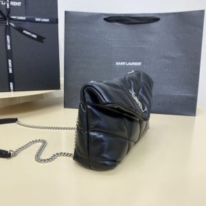 Replica YSL Loulou Black Puffer Silver - realistic designer-inspired fake bag