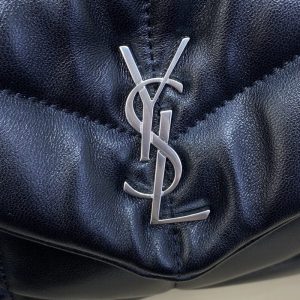 Replica YSL Loulou Black Puffer Silver - best-selling designer handbag dupe