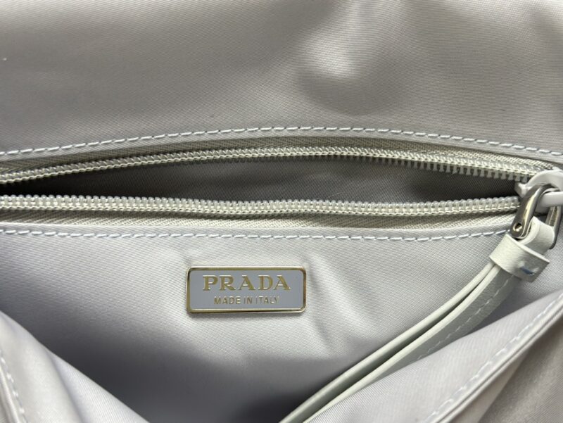 Replica Prada Re-Nylon Shoulder Bag Ice Grey - best-selling designer handbag dupe