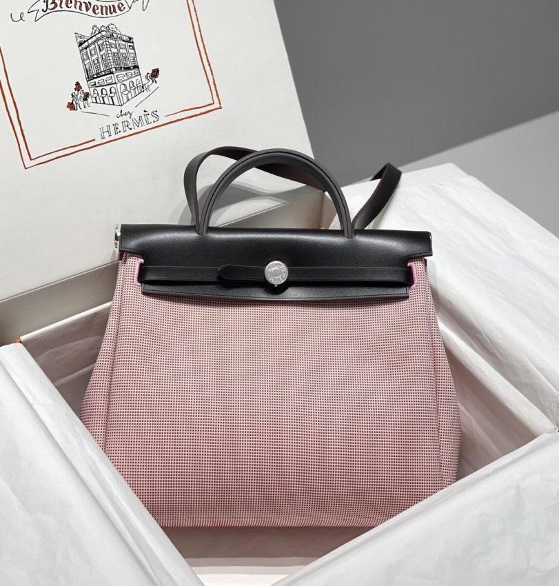 Replica Hermes Herbag 31cm Pink - top-rated replica designer bag