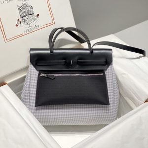 Replica Hermes Herbag 31cm White - premium 1:1 fake handbag model