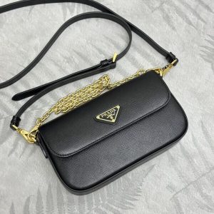 Replica Prada Mini Saffiano Black - top-tier luxury replica shoulder bag