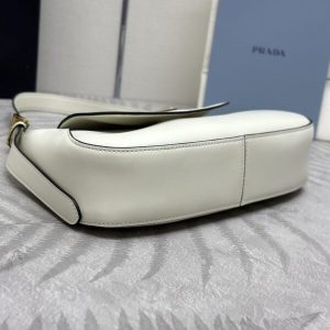 Replica Prada Small Shoulder Bag White - high-accuracy replica luxury purse