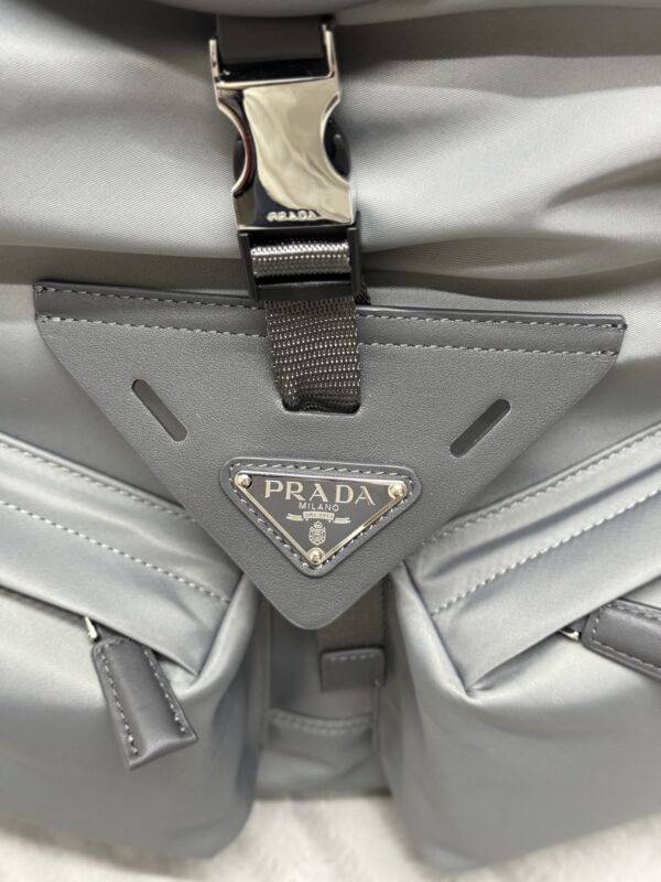 Replica Prada Re-Nylon Grey Backpack - ultra-realistic fake designer tote