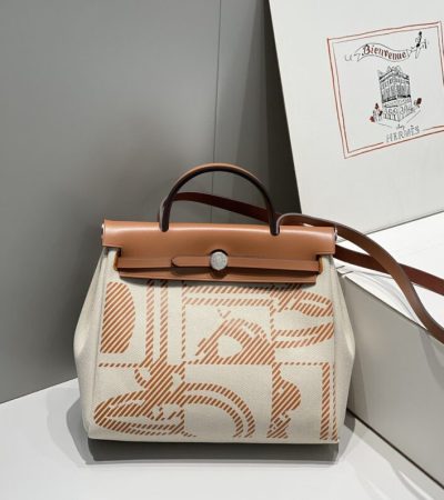 Replica Hermes Herbag 31cm Manic Bride Brown - high-quality designer bag clone