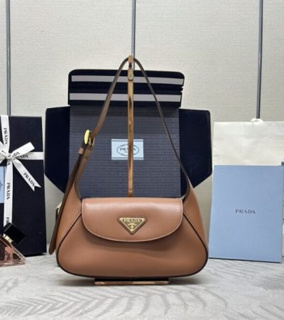 Replica Prada Small Shoulder Bag Caramel - near-authentic luxury replica handbag