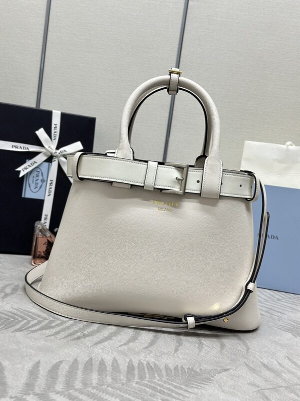 Replica Prada White Buckle 1 Replica Prada White Buckle - best quality luxury bag dupe