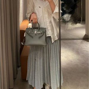 Replica Hermes Birkin Cumulonimbus Grey - best-selling designer handbag dupe