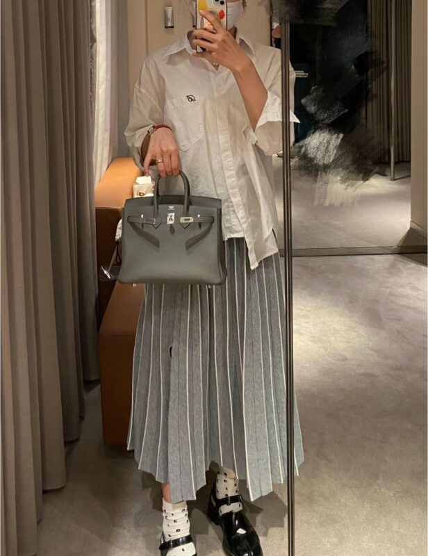 Replica Hermes Birkin Cumulonimbus Grey - best-selling designer handbag dupe