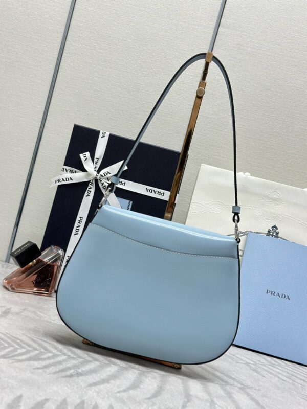 Replica Prada Cleo Medium Blue Bag With Flap - high-accuracy replica luxury purse