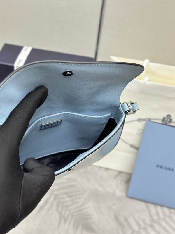 Replica Prada Cleo Medium Blue Bag With Flap - high-end fake designer purse