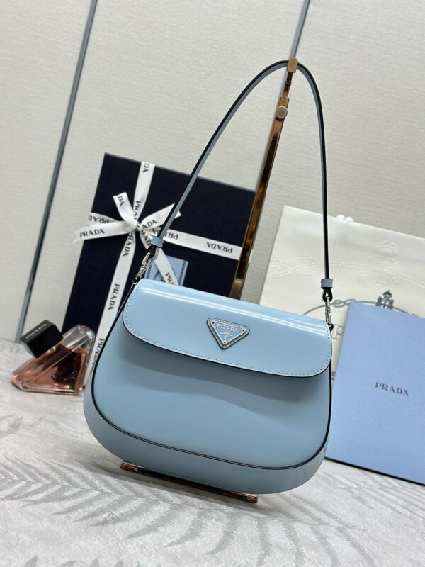 Replica Prada Cleo Medium Blue Bag With Flap - ultra-realistic fake designer tote