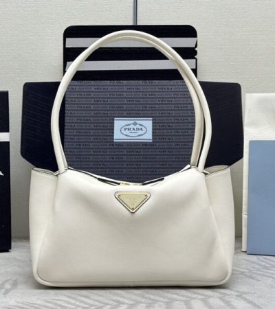Replica Prada Medium White Shoulder Bag - premium-grade designer purse dupe