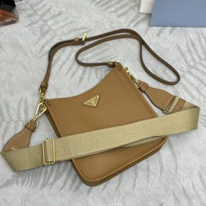 Replica Prada Saffiano Small Tote Black Brown - top-rated replica designer bag