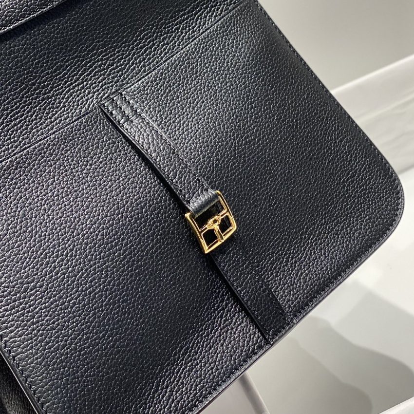 Replica Hermes Halzan Black - top-tier luxury replica shoulder bag