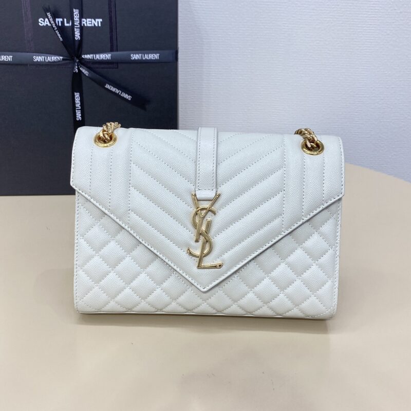 Replica YSL Envelope Crossbody White - realistic designer-inspired fake bag