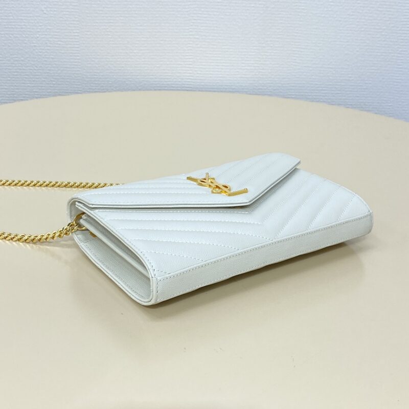 Replica YSL Envelope Clutch White - 1:1 designer replica handbag