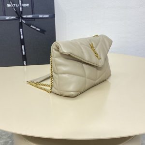 Replica YSL Loulou Apricot Puffer - 1:1 designer replica handbag
