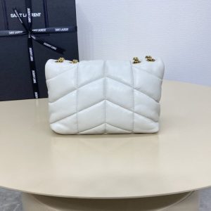 Replica YSL Loulou White Puffer - 1:1 designer replica handbag