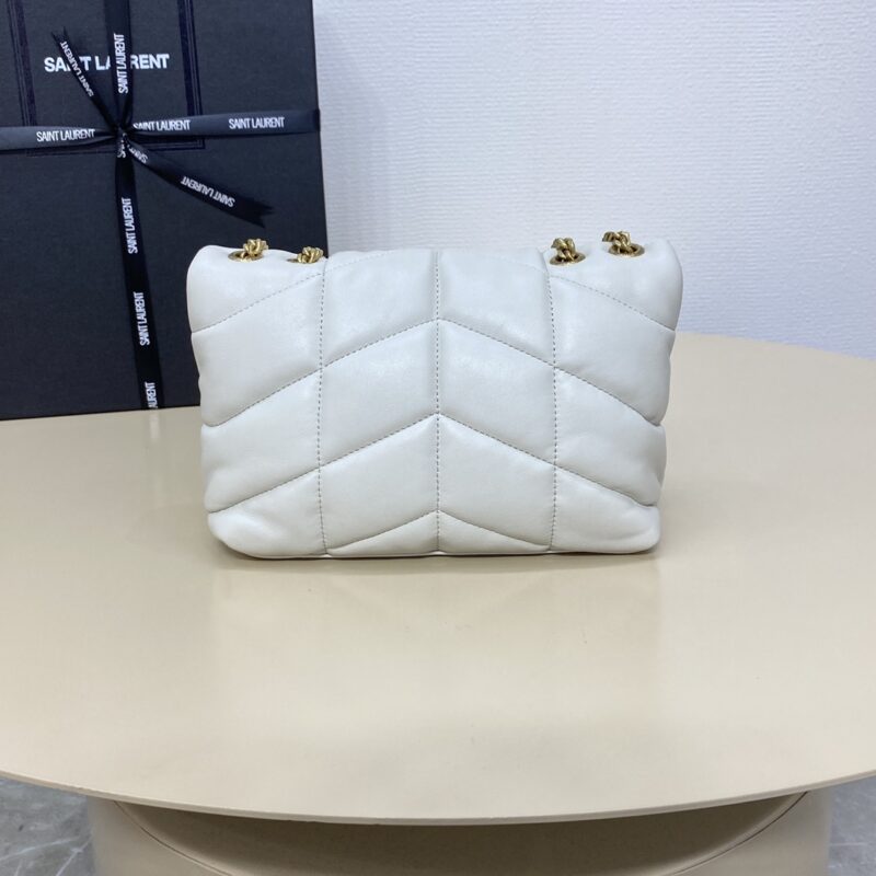 Replica YSL Loulou White Puffer - 1:1 designer replica handbag