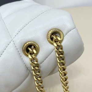 Replica YSL Loulou White Puffer - high-end fake designer purse