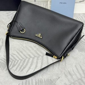 Replica Prada Prada Aimée Large Black - authentic-look luxury purse replica
