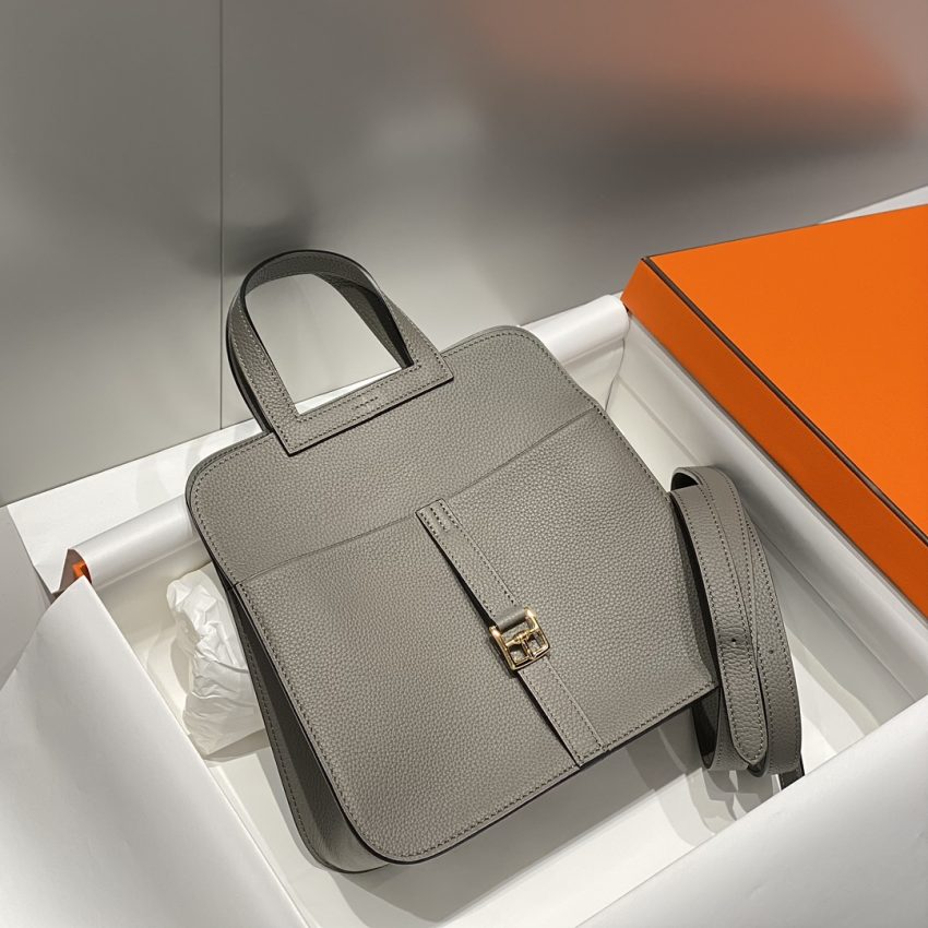 Replica Hermes Halzan Cumulonimbus Gray - realistic designer-inspired fake bag