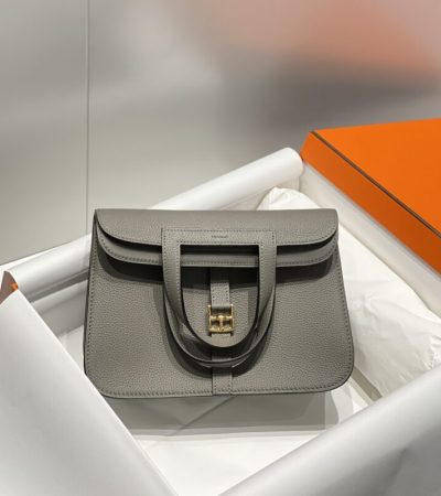 Replica Hermes Halzan Cumulonimbus Gray - realistic designer-inspired fake bag