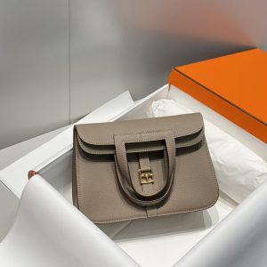 Replica Hermes Halzan Asphalt Gray - elite superclone designer purse