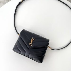 Replica YSL LouLou Mini Black - premium-grade designer purse dupe