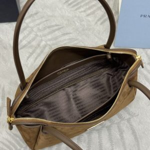 Replica Prada Medium Suede Shoulder Bag - top-tier luxury replica shoulder bag