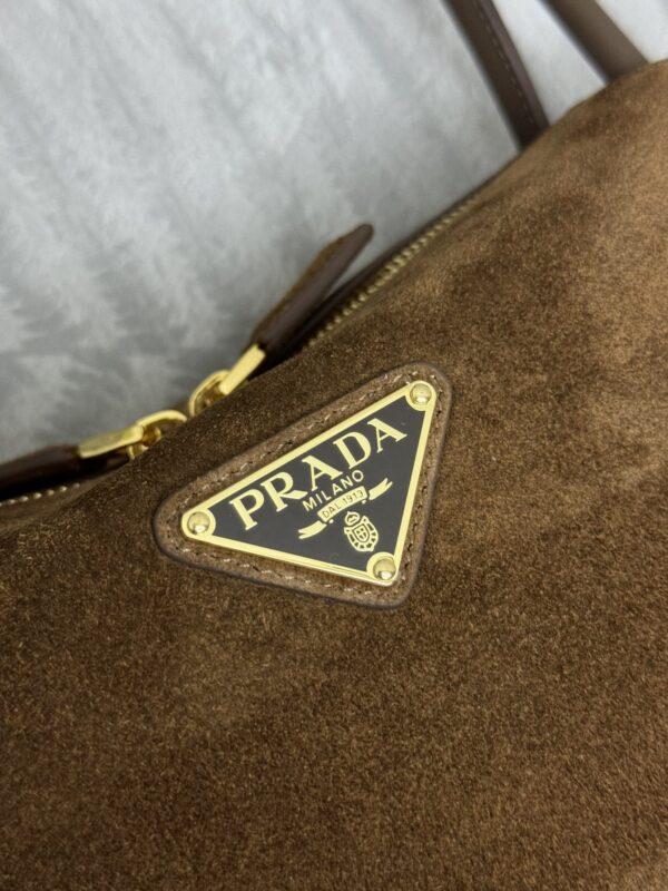 Replica Prada Medium Suede Shoulder Bag - elite superclone designer purse