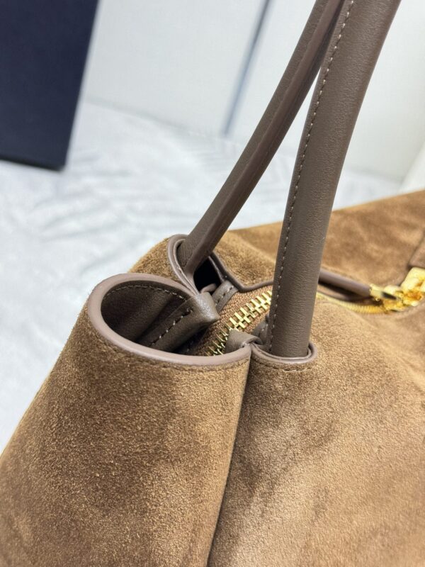Replica Prada Medium Suede Shoulder Bag - ultra-realistic fake designer tote