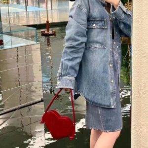 Replica Bottega Veneta Solstice Red Heart - high-end fake designer purse