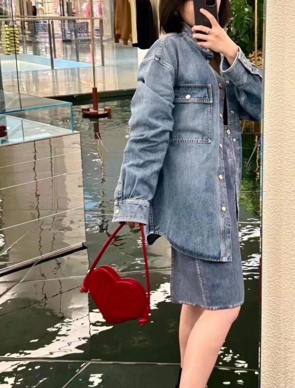 Replica Bottega Veneta Solstice Red Heart - high-end fake designer purse