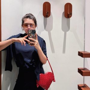 Replica Bottega Veneta Solstice Red Heart - 1:1 designer replica handbag