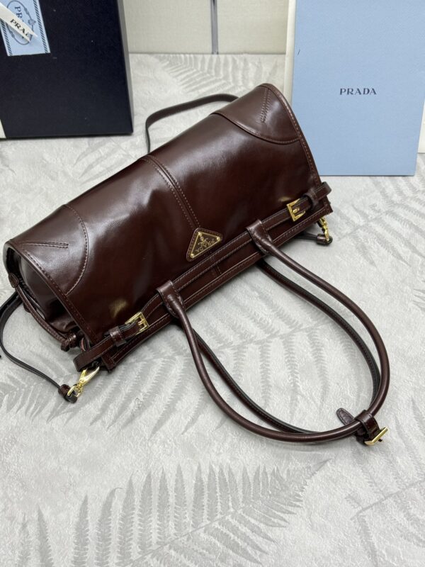 Replica Prada Naplak Patent Brown - high-end fake designer purse
