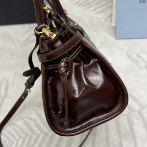 Replica Prada Naplak Patent Brown - premium 1:1 fake handbag model