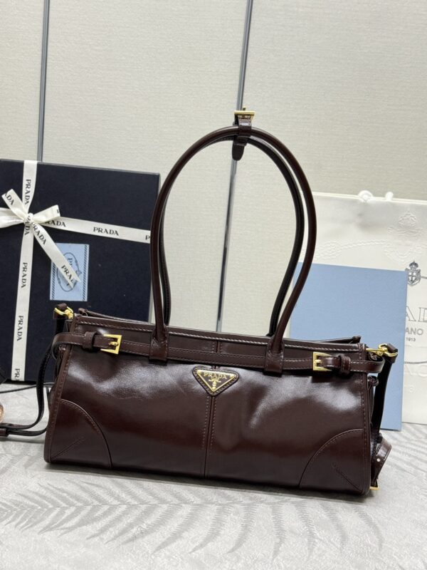 Replica Prada Naplak Patent Brown - high-end fake designer purse