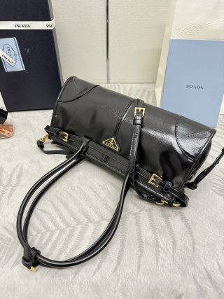 Replica Prada Black Leather bag - top-rated replica designer bag