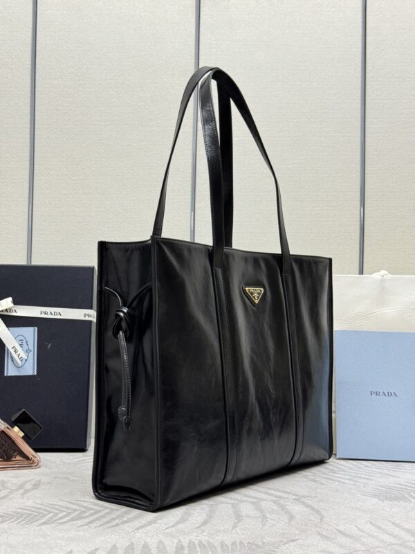 Replica Prada Antique Nappa Tote Black - best quality luxury bag dupe