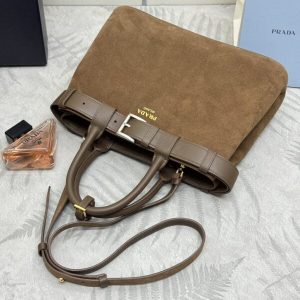 Replica Prada Suede Buckle - 1:1 designer replica handbag