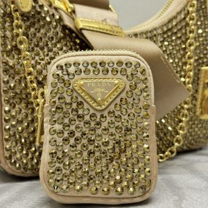 Replica Prada Re-Edition 2005 Diamond Gold - premium-grade designer purse dupe