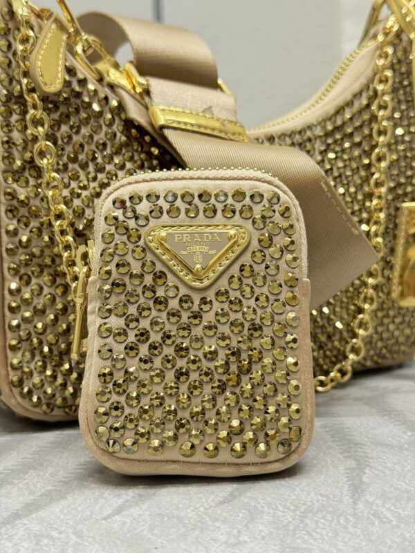 Replica Prada Re-Edition 2005 Diamond Gold - premium-grade designer purse dupe