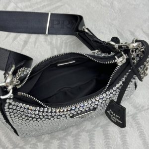 Replica Prada Re-Edition 2005 Diamond White - high-end fake designer purse