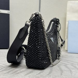 Replica Prada Re-Edition 2005 Diamond Black - ultra-realistic fake designer tote