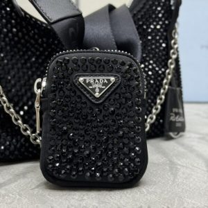 Replica Prada Re-Edition 2005 Diamond Black - elite superclone designer purse